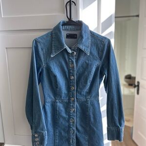 Denim Button-Up Dress